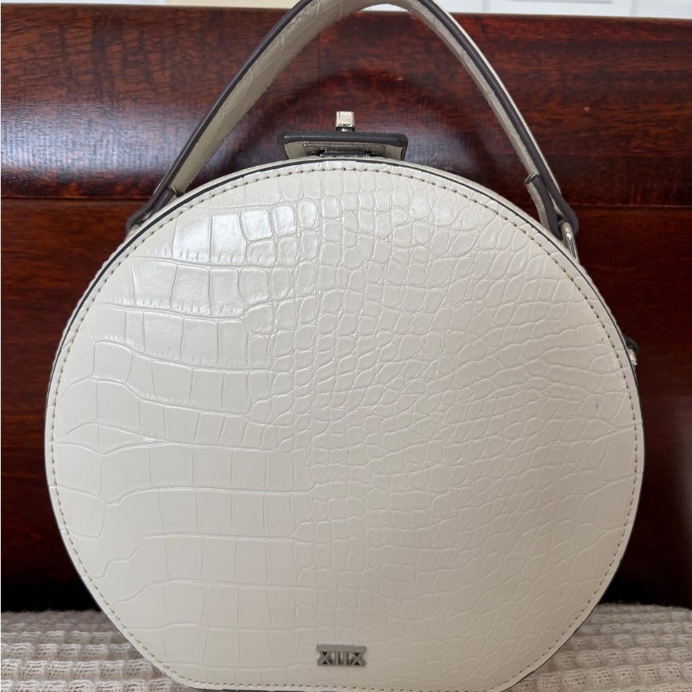 Collection XIIX White Croc-Embossed Mini Bag